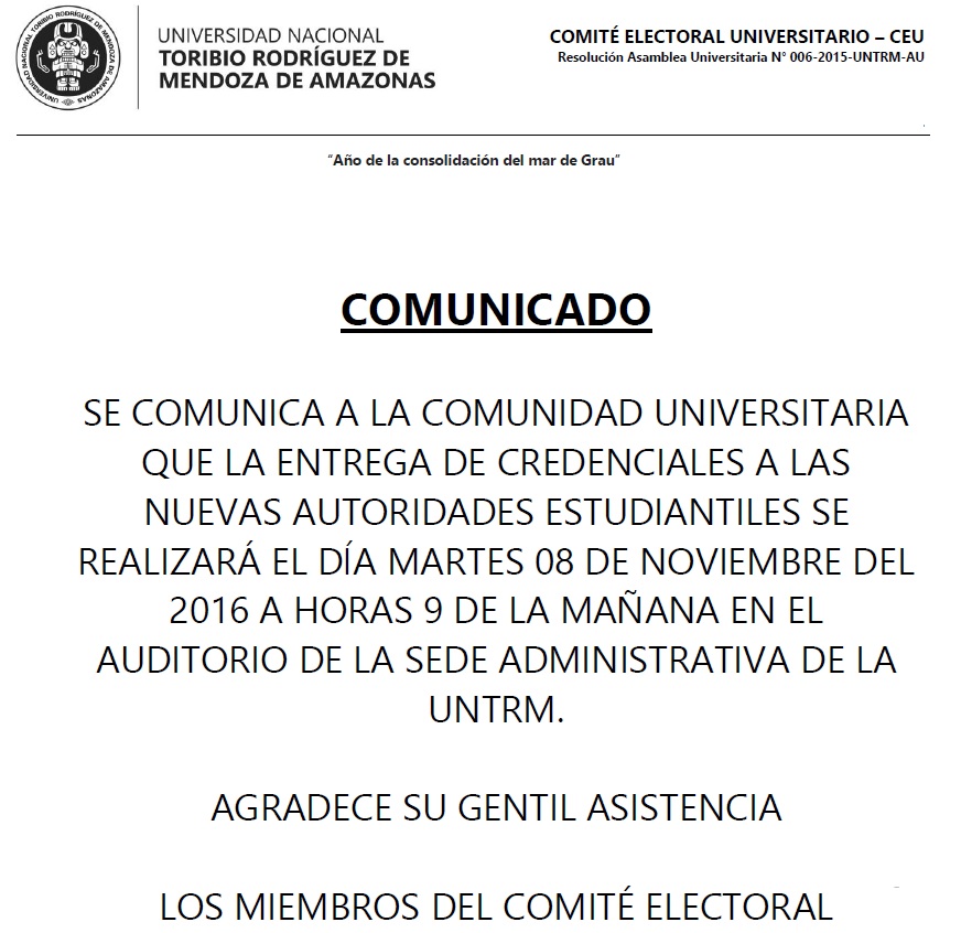 comunicado comite electoral nov2016