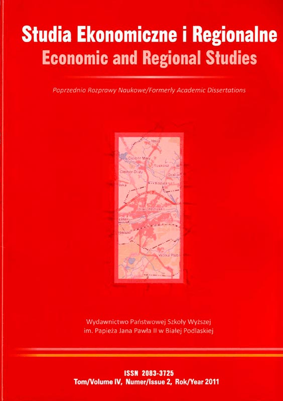 Carátula de Revista "Economic and Regional Studies"