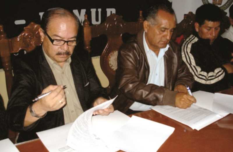 Firma de convenio con la Municipalidad Provincial de Luya.